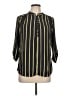 Cocomo Stripes Black 3/4 Sleeve Blouse Size L - photo 1