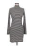 LA Made Stripes Gray Casual Dress Size M - photo 1