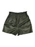 Topshop 100% Polyester Metallic Green Black Shorts Size 8 - photo 2