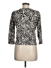 Cable & Gauge Animal Print Ivory Silver Cardigan Size M - photo 2