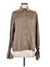 White Fox Brown Long Sleeve Blouse Size M - photo 1