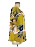 Luxology 100% Polyester Yellow Short Sleeve Blouse Size M - photo 4