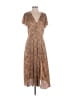 Paige 100% Polyester Paisley Brown Casual Dress Size M - photo 1