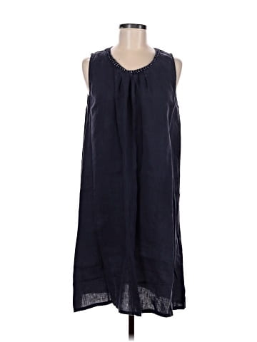 chinese dress ladies Rosemarine Plus Made in Italy Linen Sleeveless V-Neck Tiered Midi Dress Tan / 1x main image 0