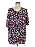 Perfect Peach Blue Short Sleeve Blouse Size M - photo 1
