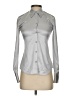 Theory Metallic Silver Long Sleeve Blouse Size P (petite) - photo 1