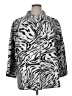 Joseph Ribkoff Animal Print Silver Coat Size XL - photo 1
