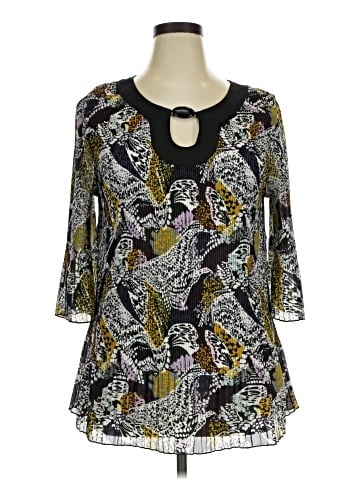 Essentials by Milano 3/4 Sleeve Blouse (view 1)