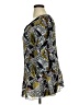 Essentials by Milano 100% Polyester Print Black Gray 3/4 Sleeve Blouse Size 1X - photo 5