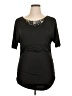 AB Studio Black Short Sleeve Top Size XL - photo 1