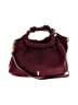 Thacker 100% Leather Solid Purple Burgundy Leather Satchel One size - photo 1