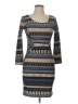 Assorted Brands Stripes Gray Casual Dress Size L - photo 1