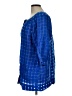 Chico's Checkered-gingham Solid Blue 3/4 Sleeve Blouse Size Lg (2) - photo 5