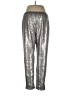 Chelsea28 100% Nylon Metallic Silver Track Pants Size L - photo 2