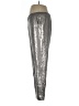 Chelsea28 100% Nylon Metallic Silver Track Pants Size L - photo 5