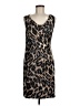 Worthington Animal Print Brown Cocktail Dress Size M - photo 1