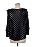 Chaps Polka Dots Black 3/4 Sleeve Blouse Size M - photo 2