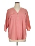Boutique + 100% Polyester Pink 3/4 Sleeve Blouse Size 1X - photo 1