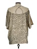 Halo Animal Print Tan Short Sleeve Blouse Size L - photo 2