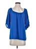 XXI 100% Polyester Blue 3/4 Sleeve Blouse Size S - photo 1