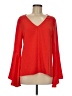 CATHERINE Catherine Malandrino 100% Polyester Red Long Sleeve Blouse Size M - photo 1