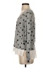 Hinge 100% Viscose Stars Silver Long Sleeve Top Size S - photo 5