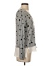 Hinge 100% Viscose Stars Silver Long Sleeve Top Size S - photo 4