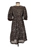 Moon River 100% Polyester Animal Print Brown Casual Dress Size XS - photo 2