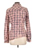 Vanilla Star 100% Cotton Plaid Orange Long Sleeve Button-Down Shirt Size L - photo 2