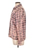 Vanilla Star 100% Cotton Plaid Orange Long Sleeve Button-Down Shirt Size L - photo 5