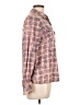 Vanilla Star 100% Cotton Plaid Orange Long Sleeve Button-Down Shirt Size L - photo 4