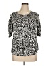 Terra & Sky 100% Rayon Silver 3/4 Sleeve Blouse Size 1X - photo 1