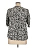 Terra & Sky 100% Rayon Silver 3/4 Sleeve Blouse Size 1X - photo 2
