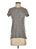Zoe+Liv Metallic Silver Gray Short Sleeve T-Shirt Size S - photo 1