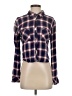 Rails 100% Rayon Plaid Purple Long Sleeve Button-Down Shirt Size S - photo 1
