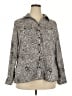 NY Collection Paisley Gray Long Sleeve Blouse Size 2X - photo 1