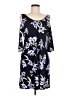 Connected Apparel Floral Blue Casual Dress Size 6 (petite) - photo 1