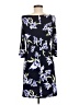 Connected Apparel Floral Blue Casual Dress Size 6 (petite) - photo 2