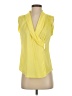 Ann Taylor 100% Polyester Yellow Sleeveless Blouse Size 2 - photo 1