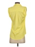 Ann Taylor 100% Polyester Yellow Sleeveless Blouse Size 2 - photo 2
