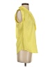 Ann Taylor 100% Polyester Yellow Sleeveless Blouse Size 2 - photo 4