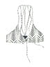 Unbranded Chevron-herringbone Gray Swimsuit Top Size S (estimated) - photo 1