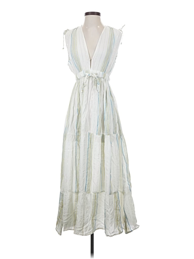 Pre-owned Elan Casual Dress In White