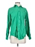 Missguided 100% Cotton Green Long Sleeve Button-Down Shirt Size 2 - photo 1