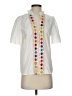 Shein White Short Sleeve Blouse Size 4 - photo 1