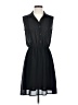 H&M 100% Polyester Solid Black Casual Dress Size 4 - photo 1
