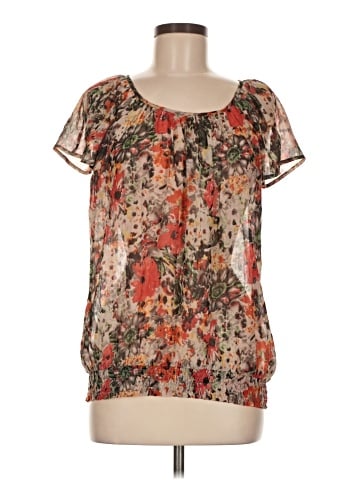 Criss Cross Short Sleeve Blouse (view 1)