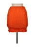 Lyaner Solid Orange Casual Skirt Size M - photo 2