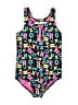 Unbranded Print Black One Piece Swimsuit Size XS (estimated, youth) - photo 1