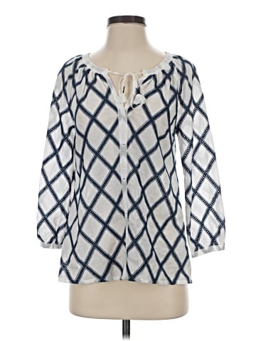 Wrap 3/4 Sleeve Blouse (view 1)